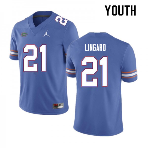 Youth #21 Lorenzo Lingard Florida Gators College Football Jersey Blue
